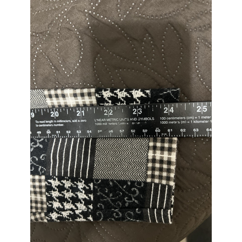 Orvis Vintage Madras Patchwork Mock Turtleneck‎ Top Womens Large Long Sleeve - Picture 10 of 13